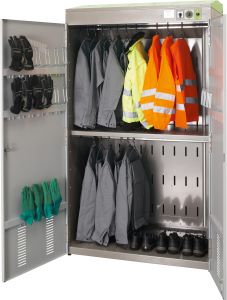 Multi Drying locker for work clothes and gear of large teams.