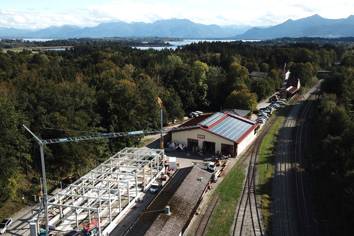 Nuova costruzione di una sala alla SERRA a Rimsting sul lago Chiemsee