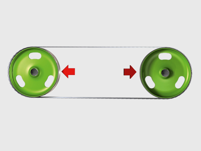 Servo-pneumatic saw blade tensioning. 