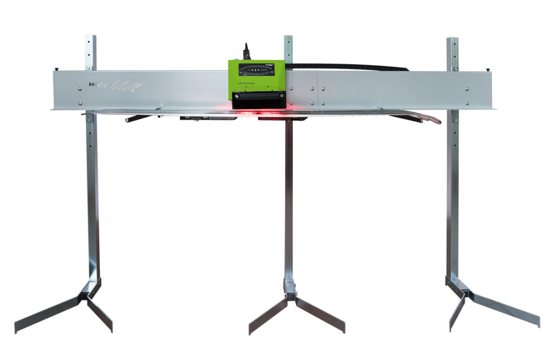 World Cup waxing machine from Wintersteiger for skis and snowboards
