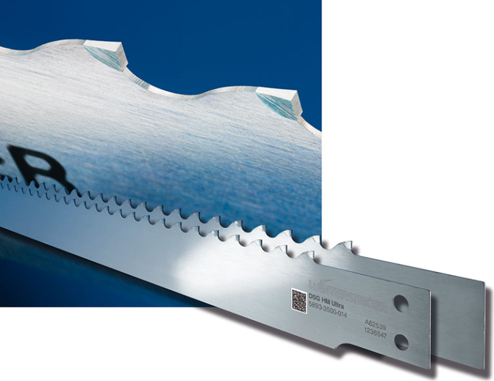 Carbide-tipped saw blade for thin-cutting frame saws