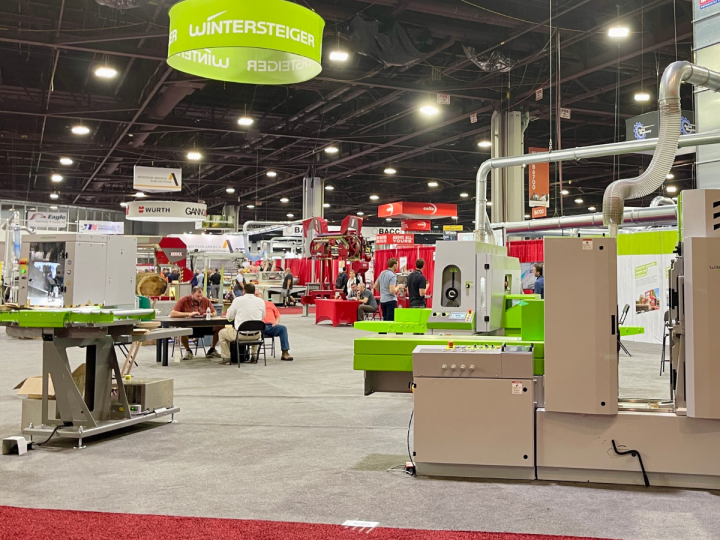 The WINTERSTEIGER Woodtech booth at IWF Atlanta 2022