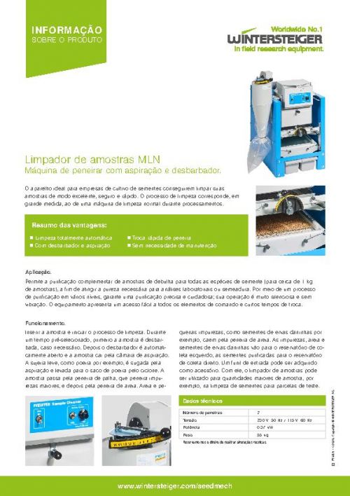 MLN limpador de amostras (PT)
