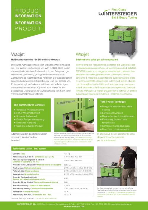 Download Broschüren Neumaschinen Ski & Snowboard Service