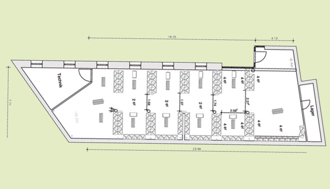 Easystore Depotsysteme von WINTERSTEIGER 2D-Planung