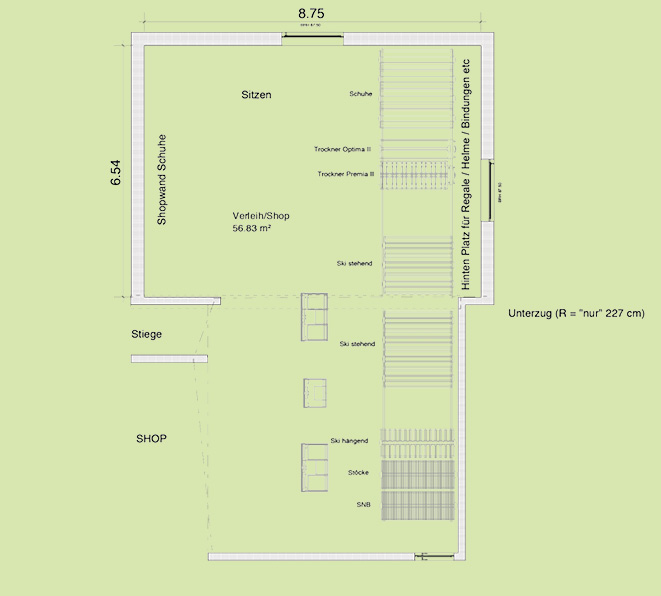 Easystore Shop Möbel 2D-Planung
