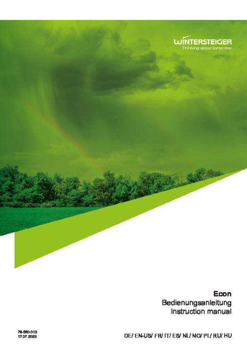 Wintersteiger AG User manuals