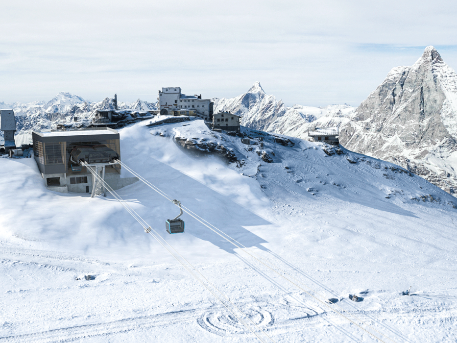 From Switzerland to Italy in just 4 minutes on the Matterhorn Glacier Ride II