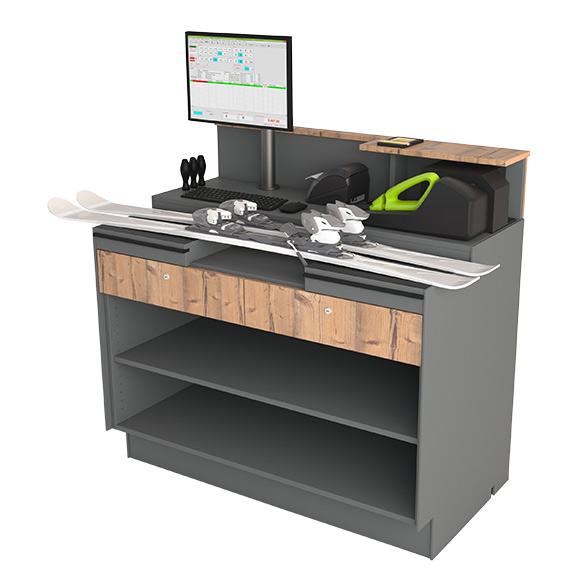 Adjustment desk 125 with 2 drawers 