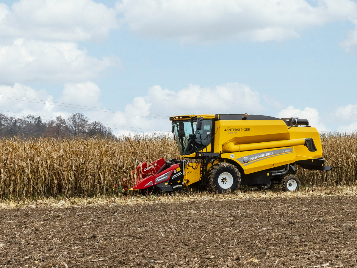 Wintersteiger Split NH combine in the field